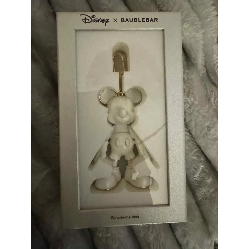 Glow in the dark mickey mouse Baublebar disney bag charm/keychain